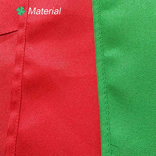 multifuns 2 Sets Green&Red Kids Apron and Chef Hat Set-Childrens Kids Apron for Girls Boys Cooking Painting Baking Wear 5-12 Ages. - Image 4