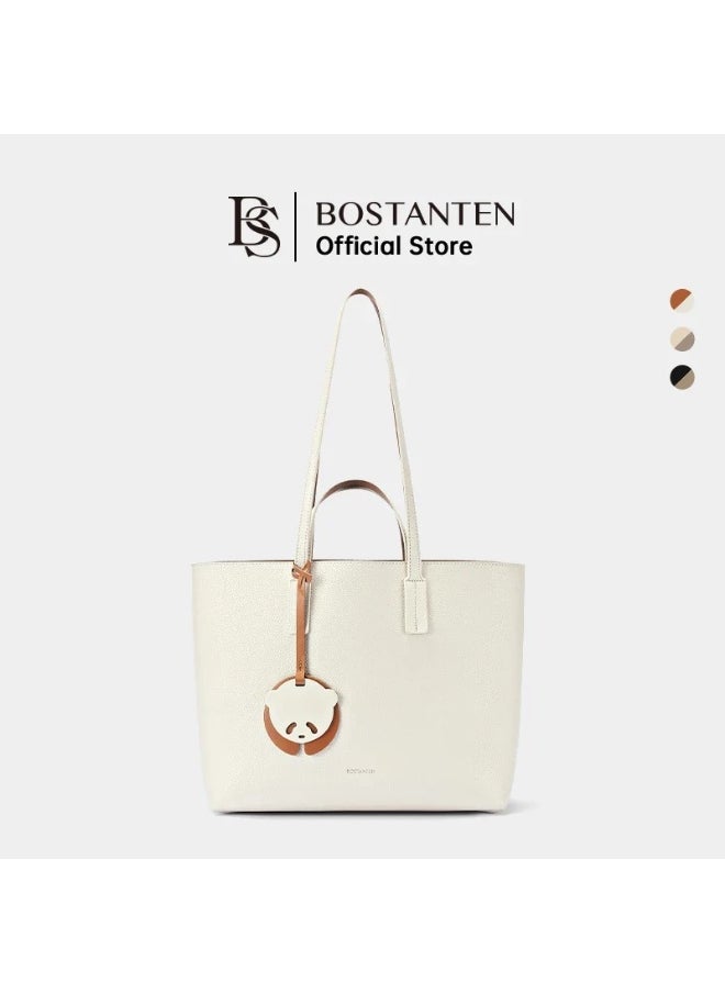 Bostanten BOSTANTEN Bianna Women's Tote & Sling Bag – Off-White with Brown – Stylish Shoulder Bag  - Image 1