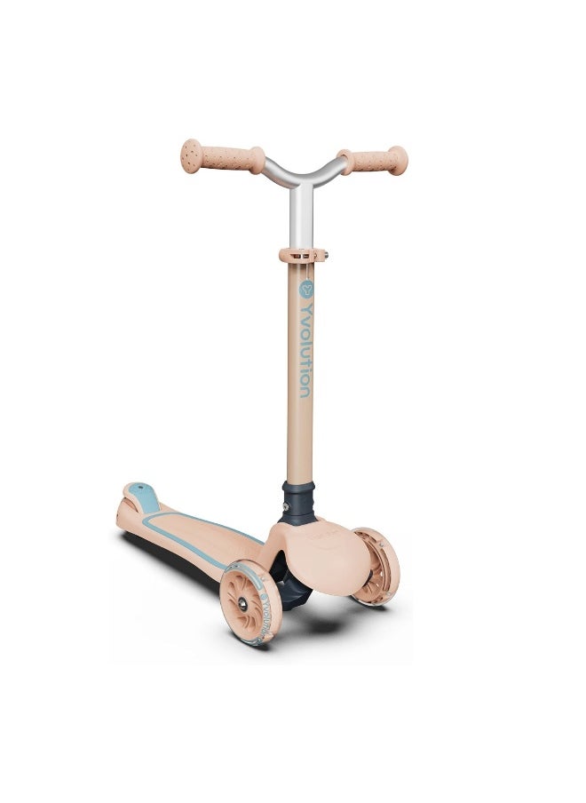 Yvolution Yvolution Yglider 2-In-1 Adjustable 3-Wheel Scooter (Peach/Blue)  - Image 2