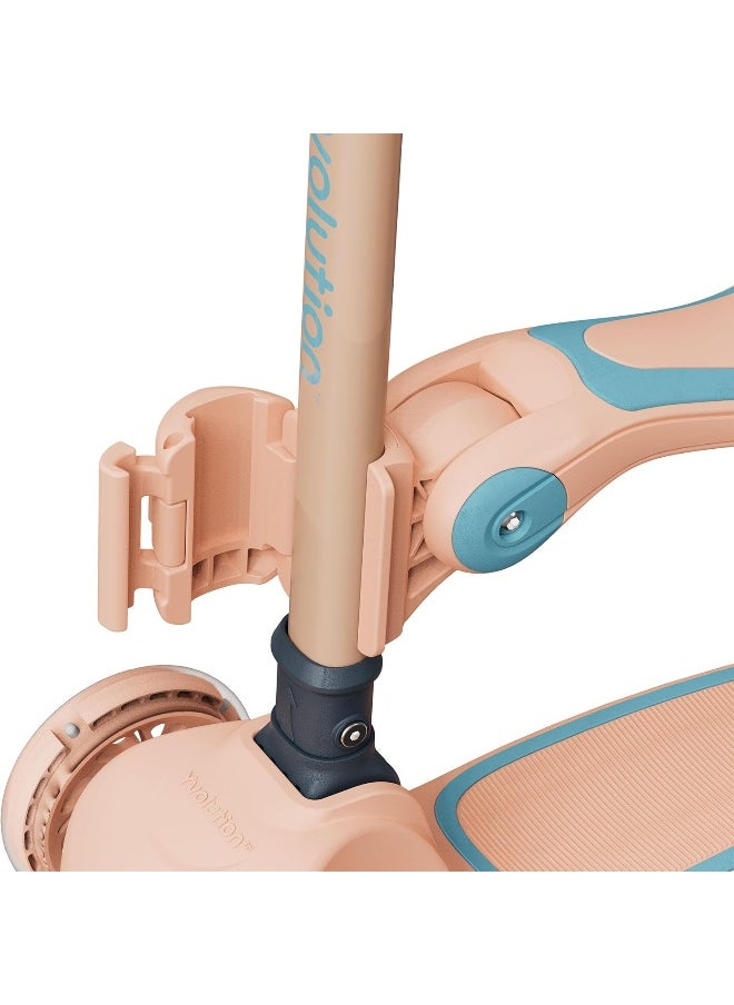 Yvolution Yvolution Yglider 2-In-1 Adjustable 3-Wheel Scooter (Peach/Blue)  - Image 3
