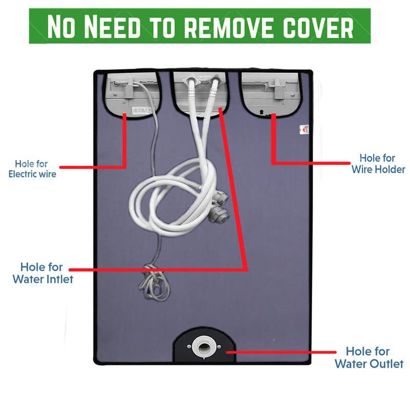 Nitasha Front load Waterproof Washing machine cover Compatible for Samsung 7.0 Kg Fully-Automatic (WW70T4020CX/TL,Inox) (Grey Colour) - Image 3