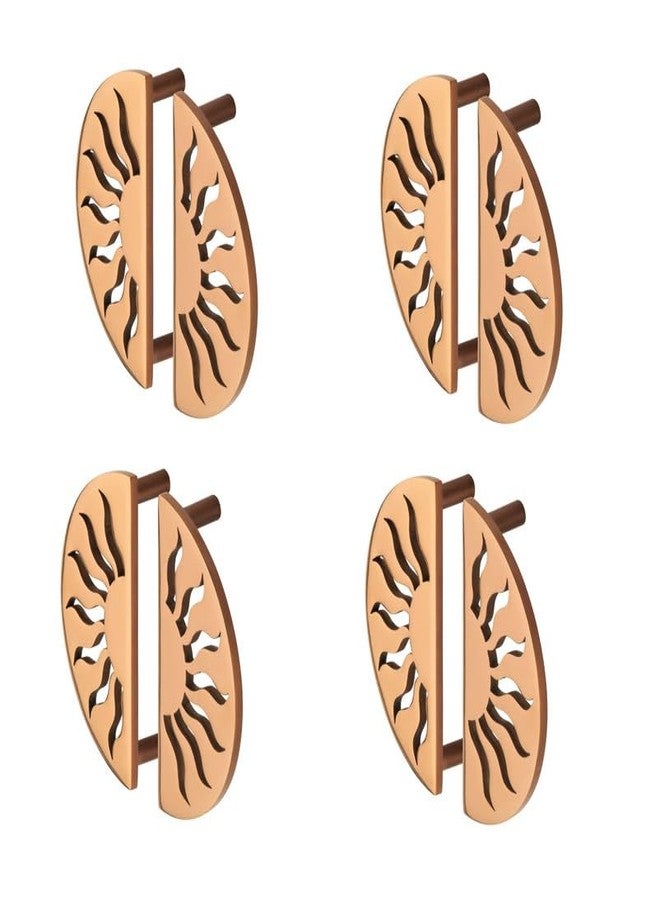 COMPASS Stainless Steel Surya Cabinet Knobs, Drawer Pulls, Knobs for Dresser Drawers, Drawer Knobs Handle, Kitchen Knobs (PVD Rose Gold Finish) Pack of 8 pcs - Image 1