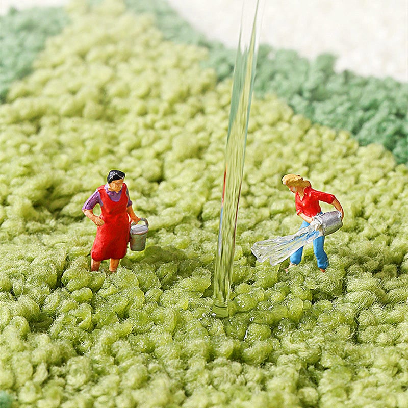 UKELER العشب الأخضر الطحلب حصيرة الحمام لطيف الطحلب سجادة المطبخ غير قسيمة أشعث الأطفال ديكور المنزل المنزل دخول الباب 31.5'x23.6 '' ' - Image 4