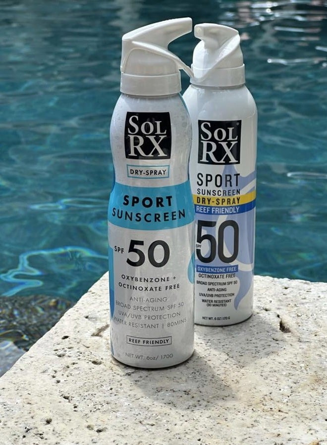 solrx SPORT SPRAY SPF 50 Sunscreen Spray SPF50, Reef Friendly, Broad Spectrum Sunscreen for Face and Body, Oxybenzone Free - Image 2