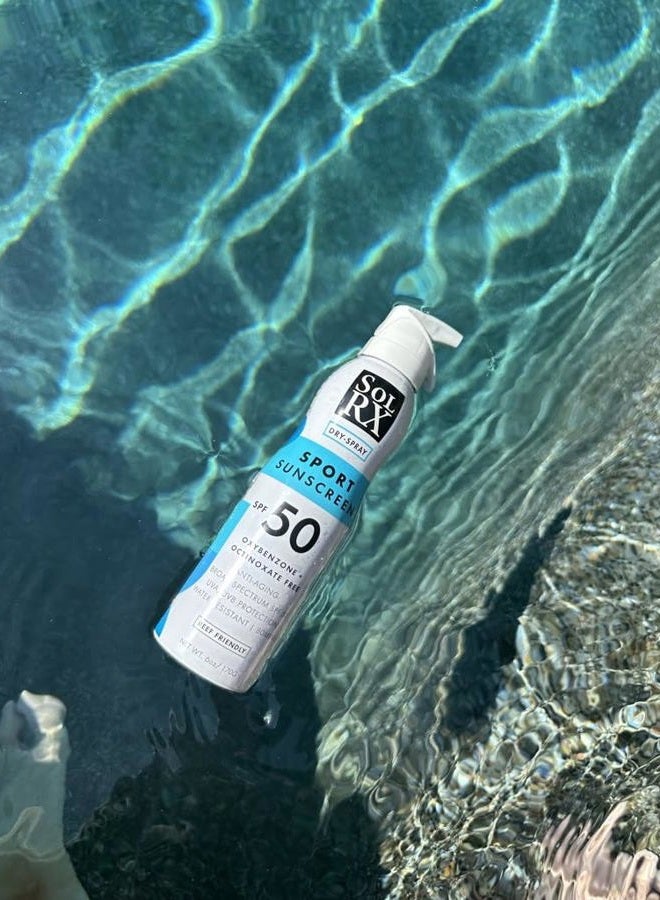 solrx SPORT SPRAY SPF 50 Sunscreen Spray SPF50, Reef Friendly, Broad Spectrum Sunscreen for Face and Body, Oxybenzone Free - Image 3