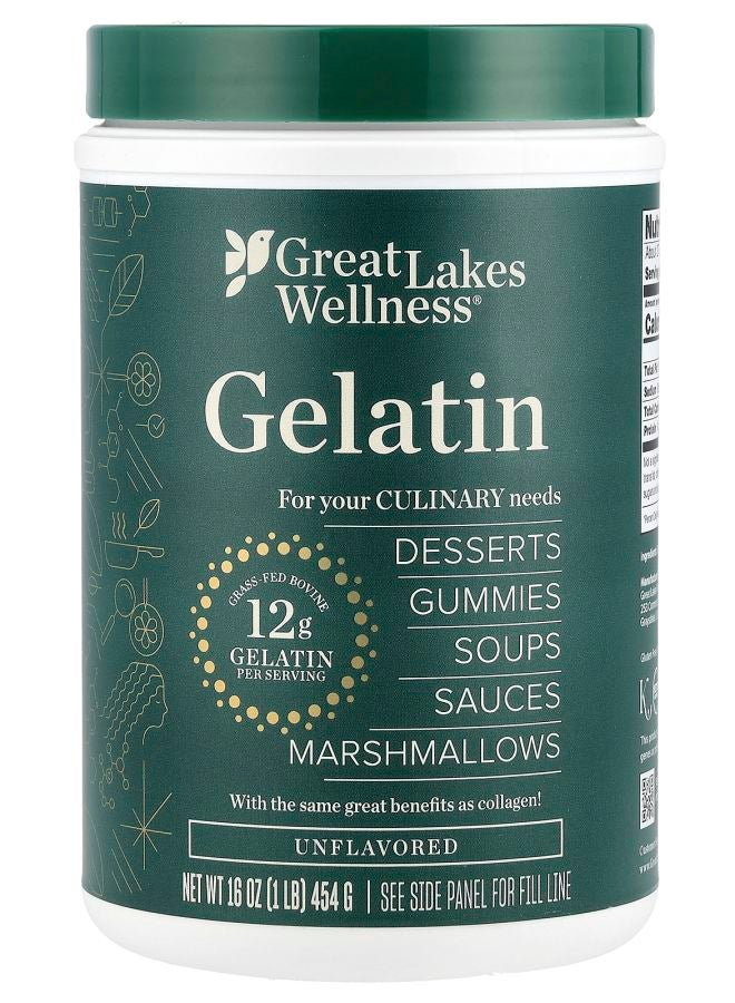 Great Lakes Wellness Gelatin Unflavored 16 oz (454 g)