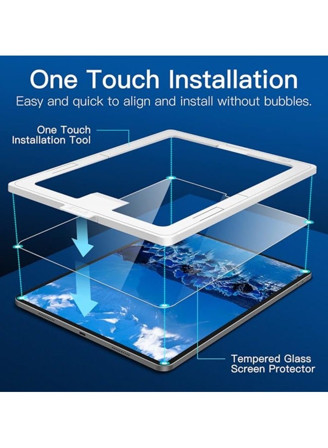 Jetech One Touch Screen Protector for iPad Pro 12.9-Inch (2022/2021/2020/2018 Model, 6th/5th/4th/3rd Generation), Tempered Glass Film with Auto-Alignment Frame, HD Clear - Image 4