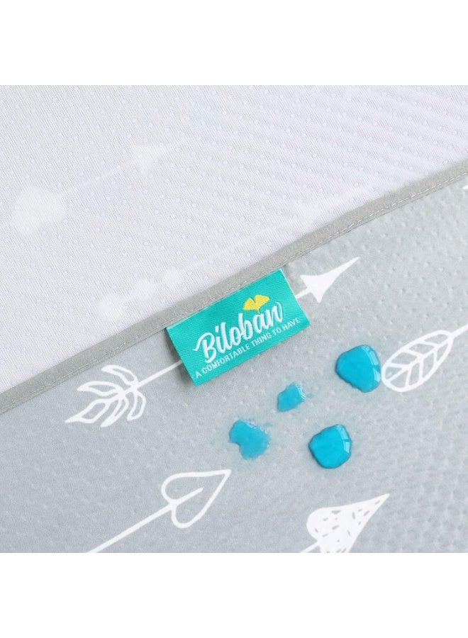 Biloban Splat Mat 2 Pack for Under High Chair & Arts & Crafts & Eating Mess, Waterproof Baby Playtime Anti-Slip Mat for Floor or Table, Reusable & Portable Splash Mat 42” ×46” Cloud & Arrow - Image 3