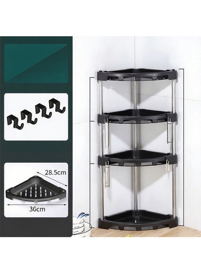 Reelyo 4 - Tier Corner Shelf  Countertop Organizer Corner Shelf Kitchen Counter Organizer Spice Rack Bathroom Vanity Trays Shelf Multipurpose Shelving Unit For Bathroom, Kitchen, Balcony & Living Room - Image 3