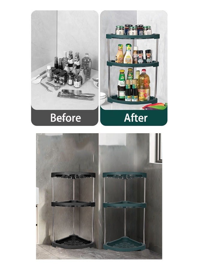 Reelyo 4 - Tier Corner Shelf  Countertop Organizer Corner Shelf Kitchen Counter Organizer Spice Rack Bathroom Vanity Trays Shelf Multipurpose Shelving Unit For Bathroom, Kitchen, Balcony & Living Room - Image 4
