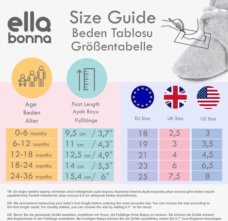 Ella Bonna Muslin Baby Booties, Organic Cotton, Newborn Slippers, Beige  - Image 2