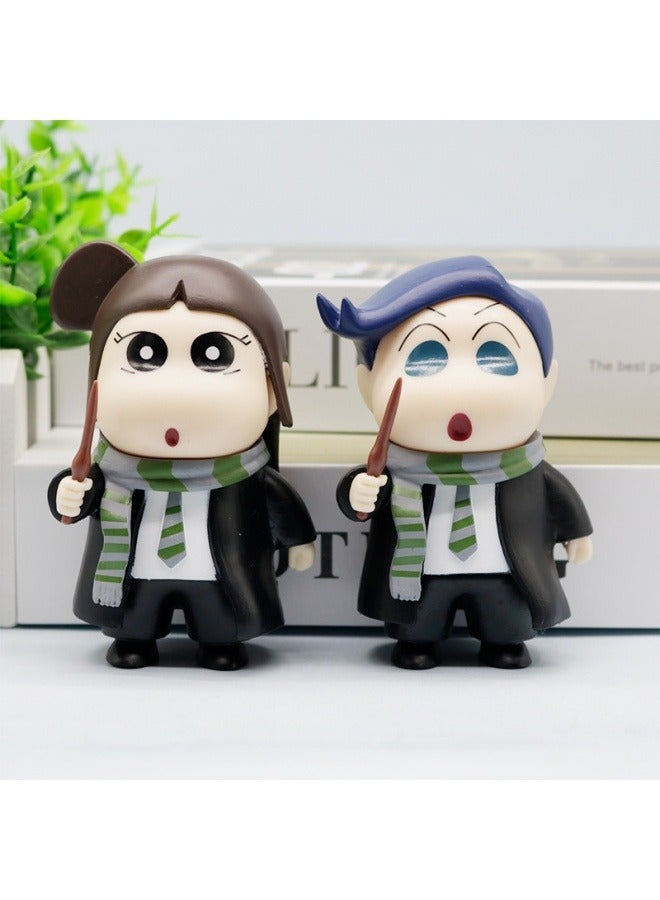 Harry Potter Xiaoxin Crayon Xiaoxin Dumb Hand-made Cute Hand-made Nohara Shinnosuke Doll Desktop Decoration - Image 3