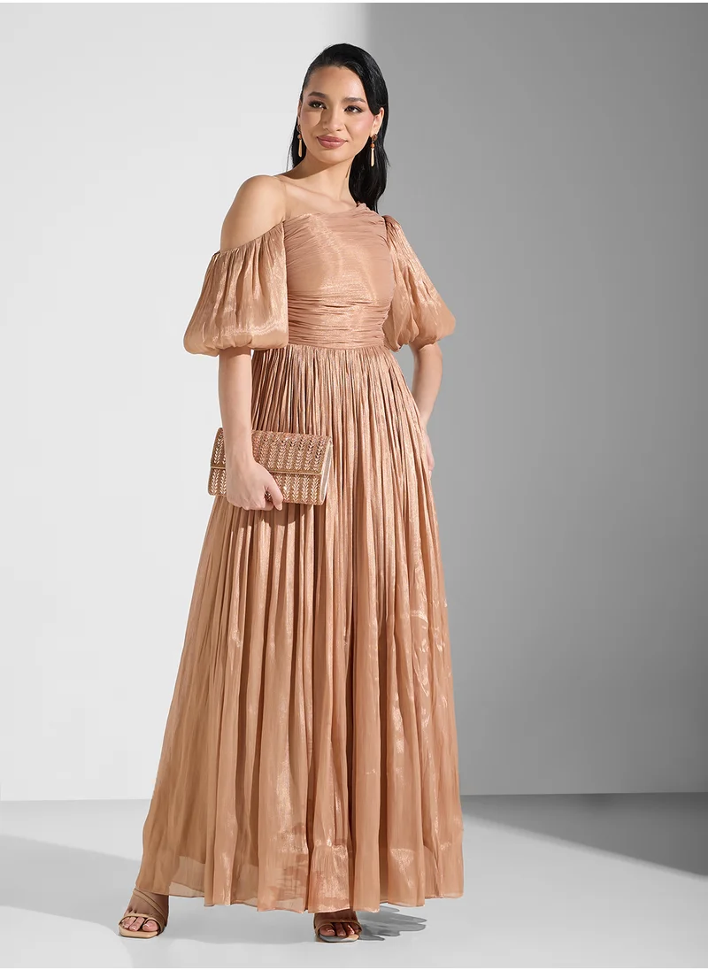 Namshi x One Shoulder Ruched Dress