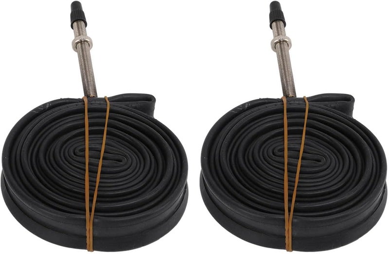 Junlucki Inner Tube, 700x23C Rubber Tube Heat for Road Bike(700X23C French mouth 48) - Image 1