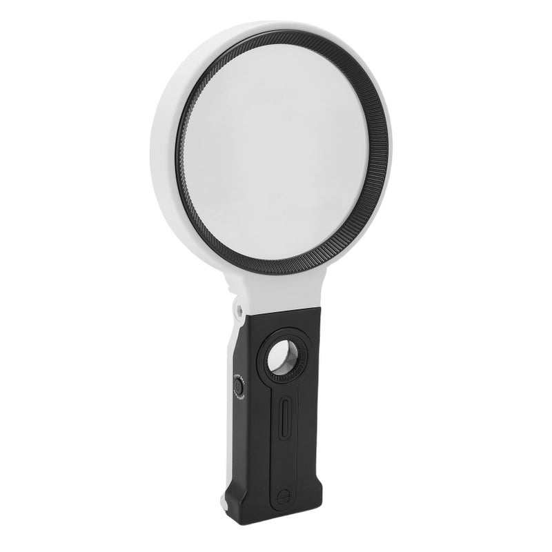 Magnifying Glass 3.5x 25x Magnification Foldable 4 Lighting Modes 110mm Multifunctional Handheld LED Illuminated Lighted Magnifier - Image 2