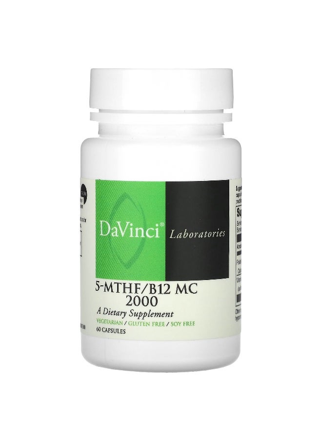 DaVinci Laboratories DaVinci Laboratories, 5-MTHF/B12 MC 2000, 60 Capsules  - Image 1