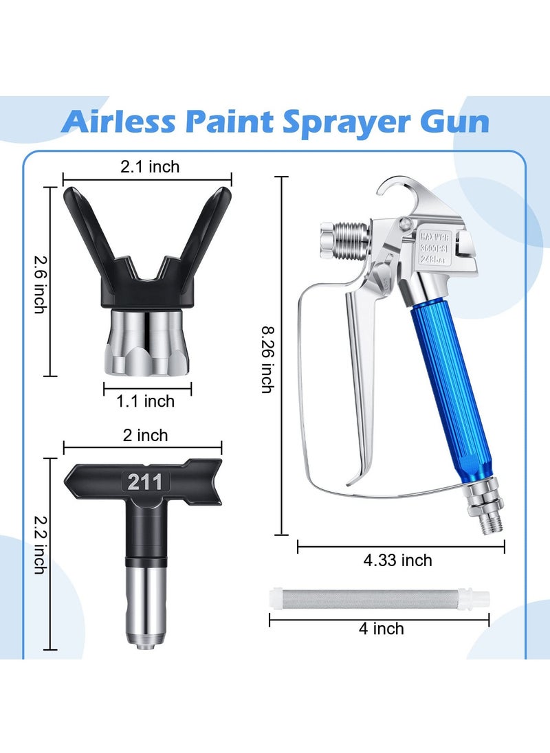Generic - Professional Airless Paint Sprayer Gun Set with 5 Spray Tips and Filters, Complete 12-Piece Accessory Kit for Smooth Finishes - Image 1