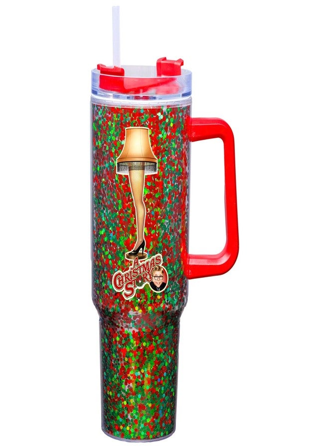 سبونتيكس كوب سفر سبونتيكس ليج لامب 40 أونصة مصنوع من الأكريليك اللامع - جدار مزدوج من الأكريليك مع غطاء سفر قابل للقفل منزلق وماصة - ارتفاع 11 بوصة