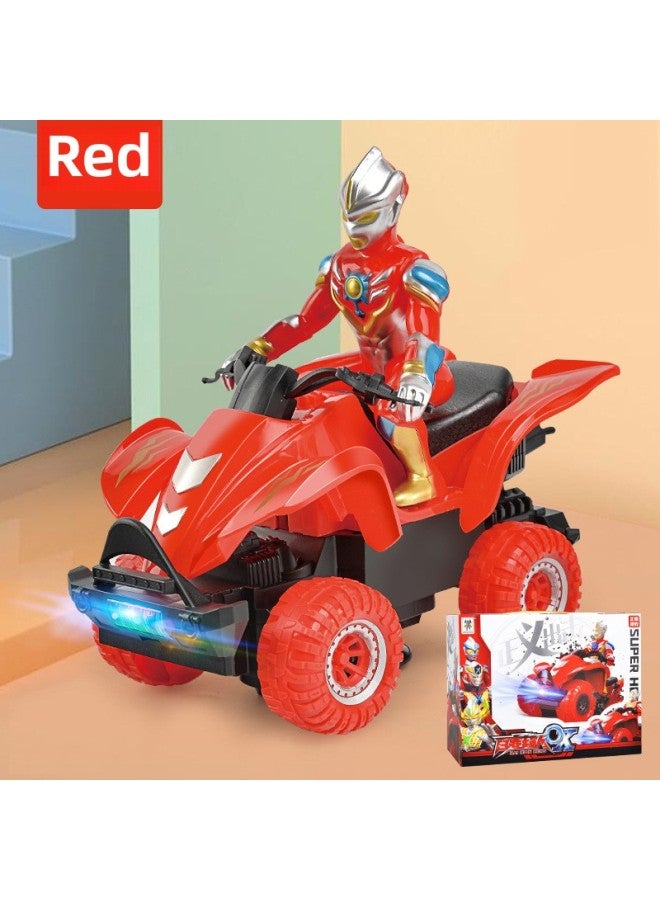 [Shop Selling] Ultraman Stunt Motorcycle Four-wheel Cross-country Electric Universal Walking Rotating Degas Beach-Color:Blue-Scale:Collect And Follow Priority Delivery  - Image 3