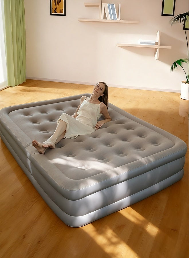 Inflatable mattress automatic tent outdoor camping sleeping pad overnight sleeping mat lazy person's home floor bed portable air mattress bed - Image 3