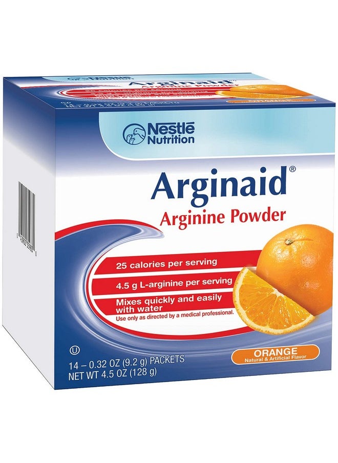 Arginaid - Arginine Powder Drink Mix Orange Nutritional Needs For Wound Care 0.32 Oz Packets (14 Ct/Pack) (Pack Of 2) - Image 1