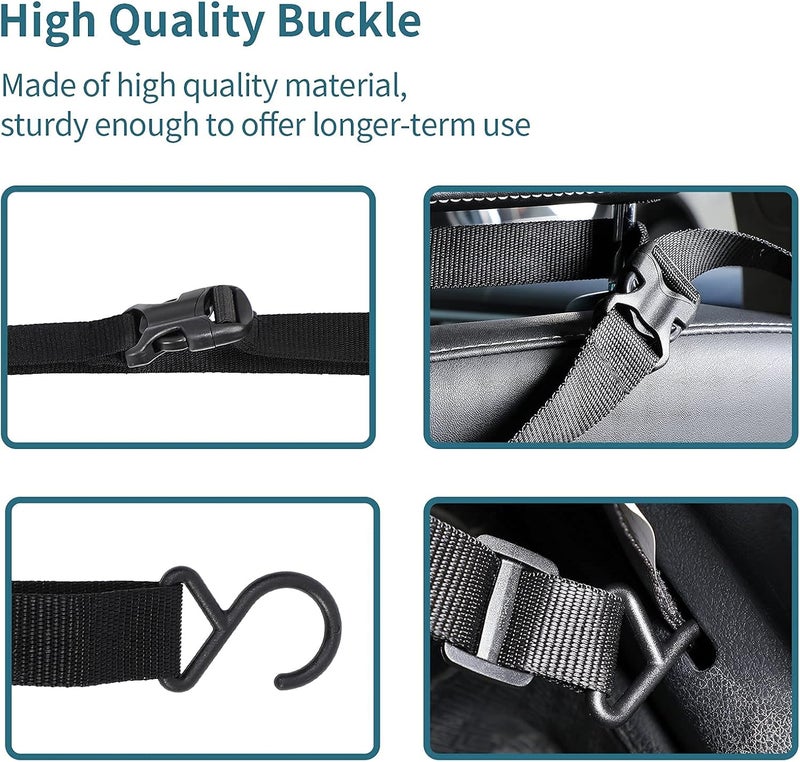 Petsfit Dog Car Barrier Vehicle Pet Barrier Backseat Mesh Dog Car Divider Net with Adjusting Rope, Sturdy Hook and 3 Storage Pockets Suitable for SUV Pickup Cars - Image 5