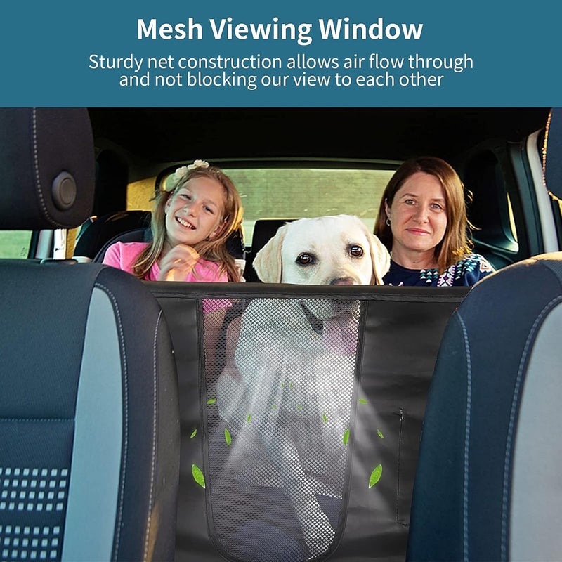 Petsfit Dog Car Barrier Vehicle Pet Barrier Backseat Mesh Dog Car Divider Net with Adjusting Rope, Sturdy Hook and 3 Storage Pockets Suitable for SUV Pickup Cars - Image 4