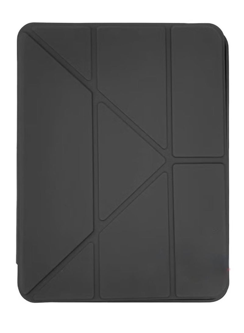 Case for iPad 10th Generation 10.9 Inch 2022 Built-in Pencil Holder Flexible Back Cover, Trifold Stand, Auto Sleep Wake Rebound Series Clear / Black - Image 2