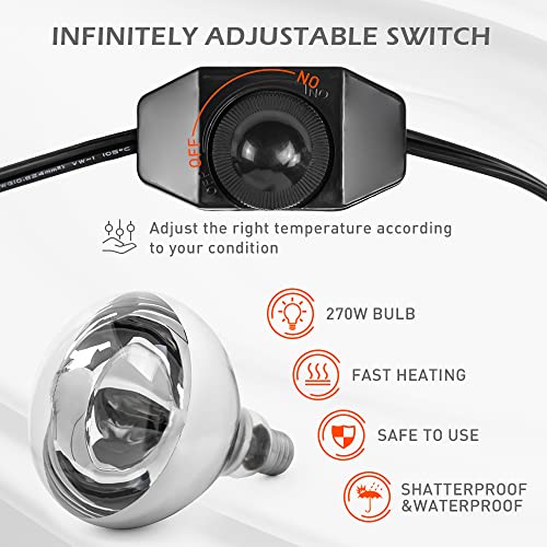 DUEBEL Food Warmer/Food Heat Lamp, Perfect Buffet and Catering Solution for Keeping Food Warm, Ideal for Parties, Holidays, and Concession Stands - Image 5