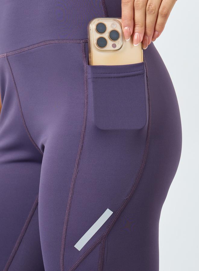 ستايلي اكتيف مجموعة من ليقنز بطول 7/8 مع بلوزة بأكمام طويلة - Image 5