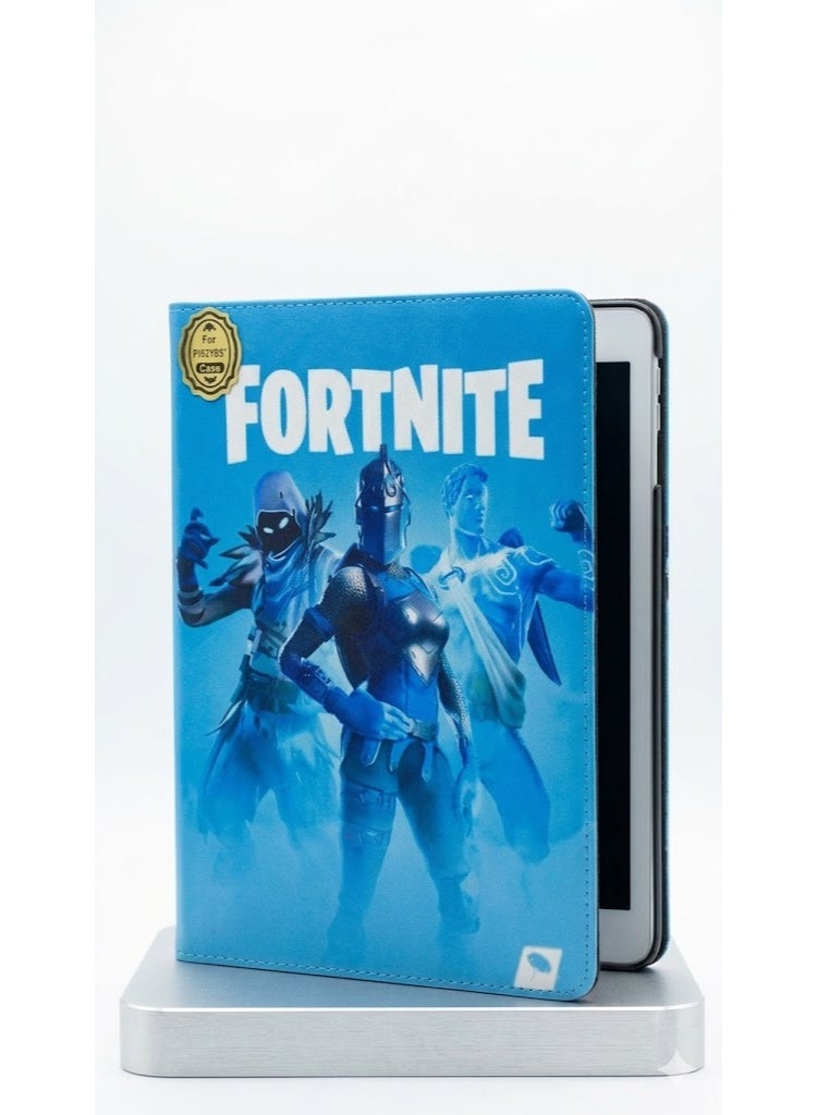 فورتنيت غطاء حماية قلاب للتابلت مع مسند (تصميم فورتنايت) متوافق مع آيباد 9 (2021) 10.2 بوصة / آيباد برو 10.5 بوصة - Image 1