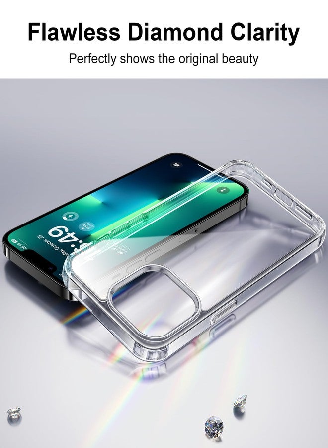 HOOMIL Case for iPhone 13 Pro, Non-Yellowing, Drop Protection, Anti-Scratch Transparent Hard Back Phone Cover - Crystal Clear - Image 3