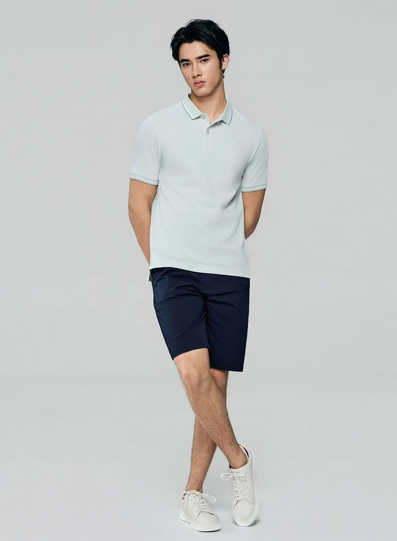 Giordano  Men’s Slim Pique Solid Polo with Flat Knit Collar for Men | Best Price UAE