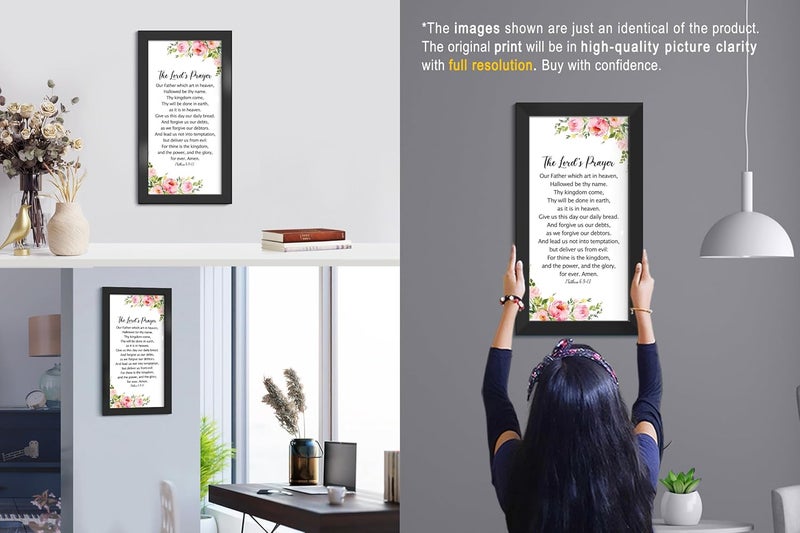 Elben Creatives Bible Verses Wall Frames The Lords PrayerMatthew 6913 - Image 2