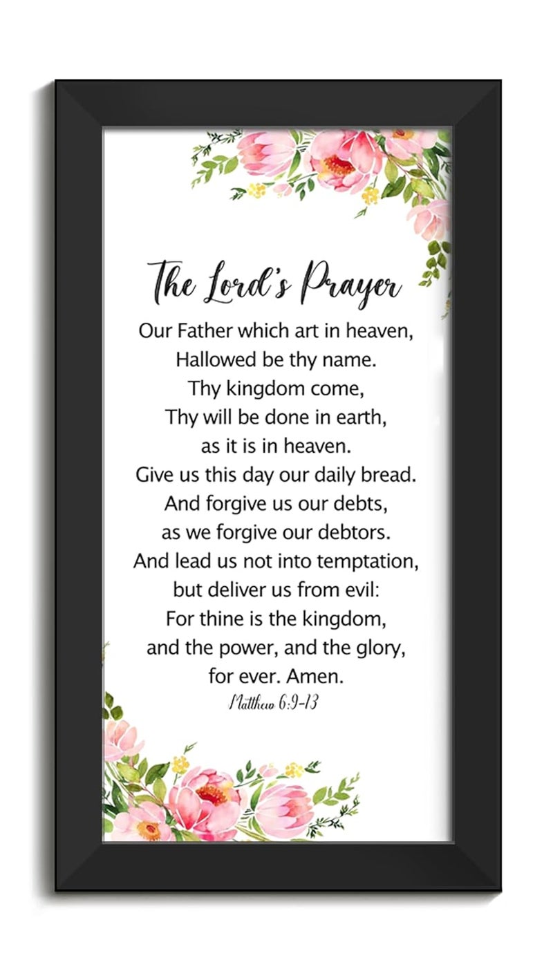 Elben Creatives Bible Verses Wall Frames The Lords PrayerMatthew 6913 - Image 1