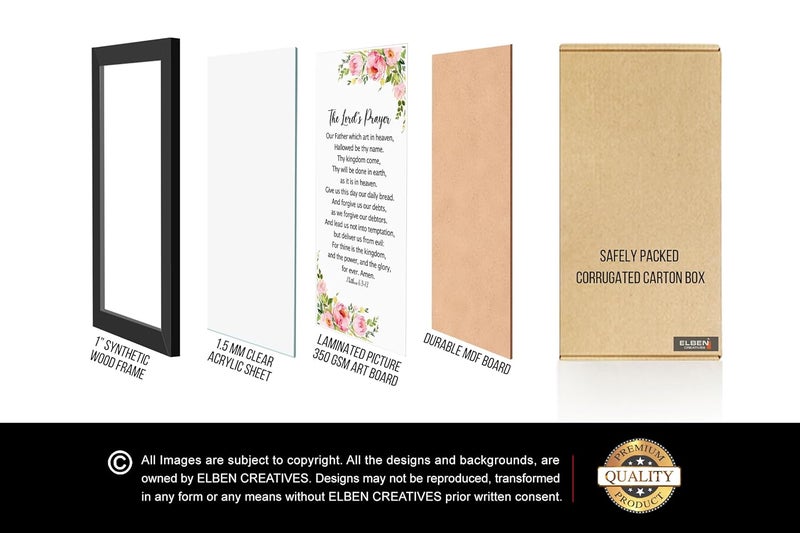 Elben Creatives Bible Verses Wall Frames The Lords PrayerMatthew 6913 - Image 4
