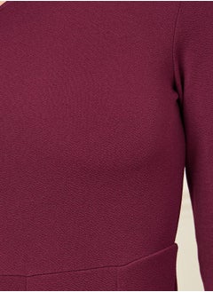 Styli Textured Knit Asymmetric Neck Straight Leg Jumpsuit  - Image 3