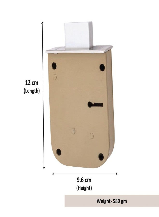 Atom Main Door Lock with 2 Reversible Keys | Heavy Duty Deadbolt Door Lock, Best Suitable for Single Doors and Can Be Operated from Both Sides of Door| Powder Coated Finish | Brown - Image 3