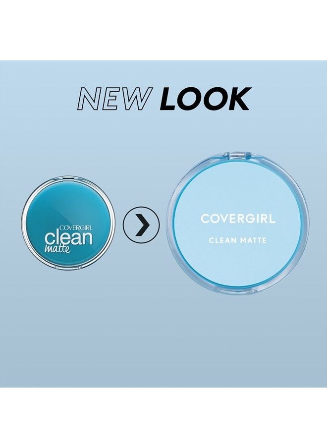 CoverGirl Clean Matte Pressed Powder, Oil Control Powder, 1 container, .35 Fl Oz, Face Powder, Oil Free Loose Powder, Matte Finish, Lightweight, Shine Free Formula, Leaves Skin Smooth and Clean  - Image 2