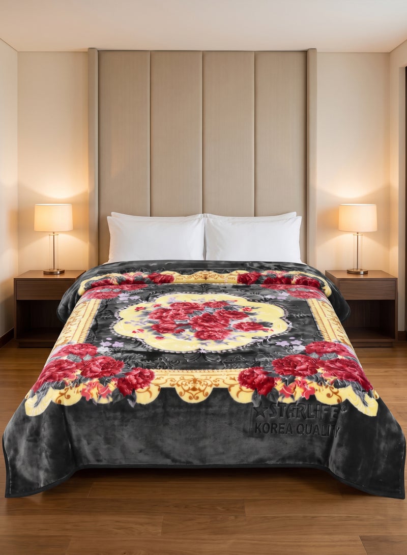 Stargold Korea Quality Plush Soft Warm Blanket 220x240cm 14lbs Bed Blanket 1ply Big Blanket Double Bed Winter Blanket Throw Bedding Set, SL-BL4411 - Image 1