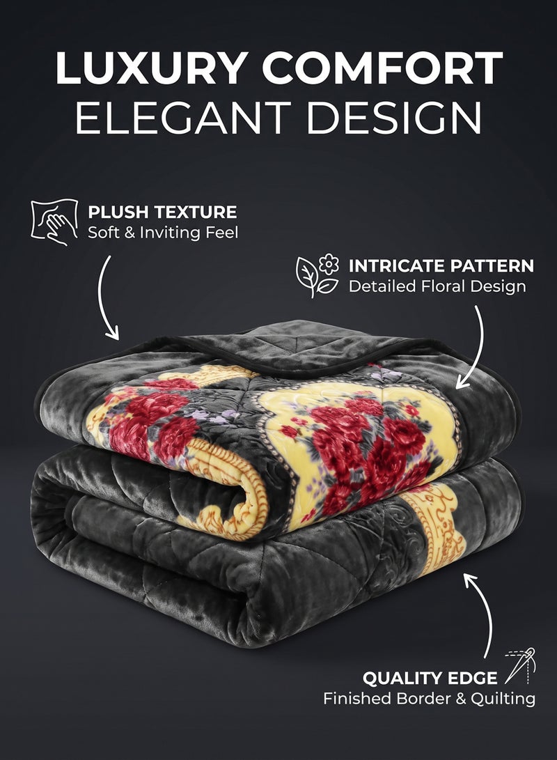 Stargold Korea Quality Plush Soft Warm Blanket 220x240cm 14lbs Bed Blanket 1ply Big Blanket Double Bed Winter Blanket Throw Bedding Set, SL-BL4411 - Image 2