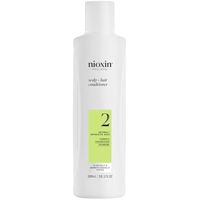 نيوكسين بلسم علاج فروة الرأس NIOXIN SYSTEM 2 للشعر الناعم/الطبيعي مع الترقق المتقدم، 10.1 أونصة - Image 1