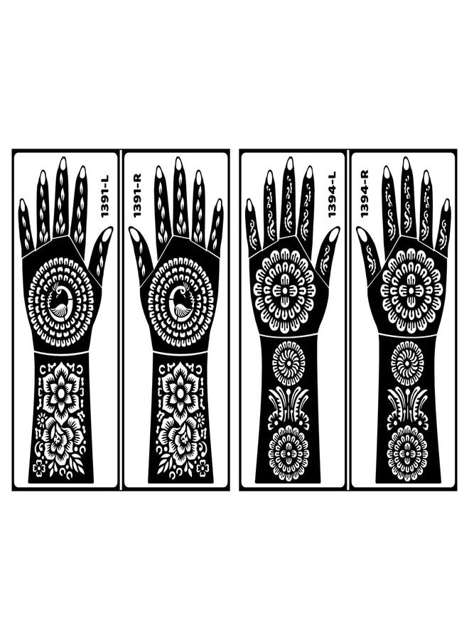 ORDERSHOCK Star Flower Design Combo Pack Of Full Hand Mehndi Stencils Professional Design Kit For Artists & Beginners - Image 1