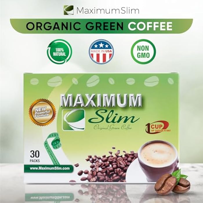 Maximum Slim Original Green Coffee –Premium 4-in-1 Formula with Natural Herbal Extracts for Energy & Vitality. Creamy & Delicious for Maximum Satisfaction. No Messy Side Effects-Made in the USA-30 Ct - Image 4
