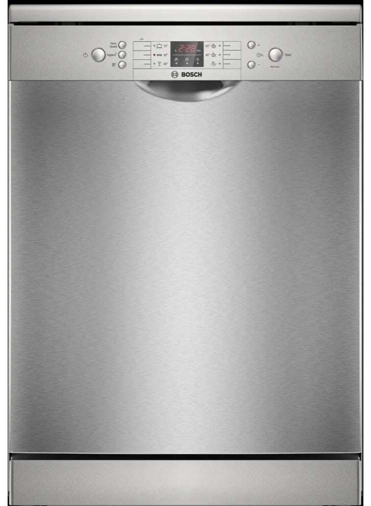 BOSCH Series 4 Freestanding Dishwasher 60 cm 13 Place Settings 6 Programs Stainless Steel Anti-Fingerprint Super Silence 44 dB SMS46NI20V SMS46NI20V silver - Image 1