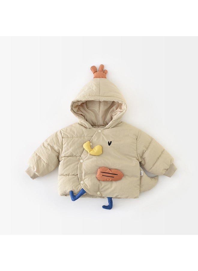 Baby Winter Cotton-padded Coat For Men And Women Baby Cotton-padded Coat Winter Coat Thickened Warm Jacket Children's Out-of-town Cartoon 95502