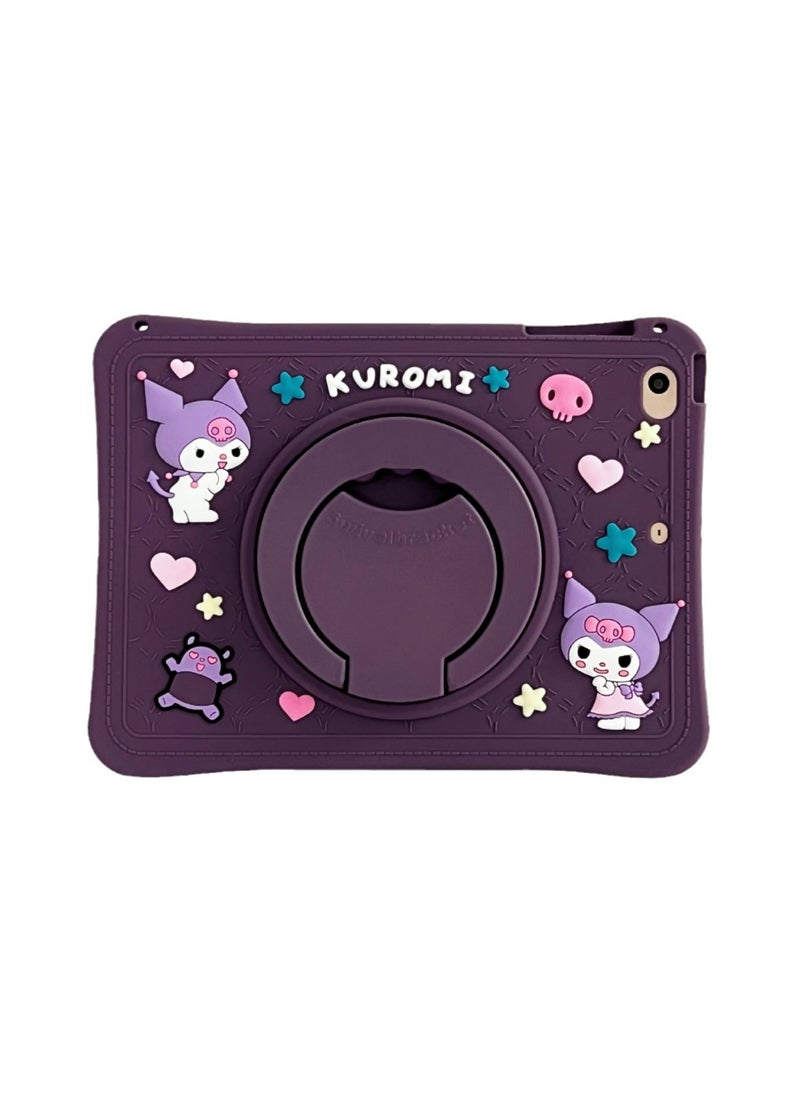 General Compatible ipad 10.9 inch 2022 10th,360° rotatable stand shock absorption cute cartoon with pencil slot protective case  - Image 1