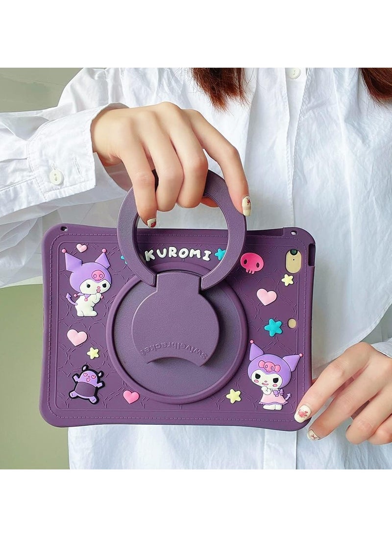 General Compatible ipad 10.9 inch 2022 10th,360° rotatable stand shock absorption cute cartoon with pencil slot protective case  - Image 2