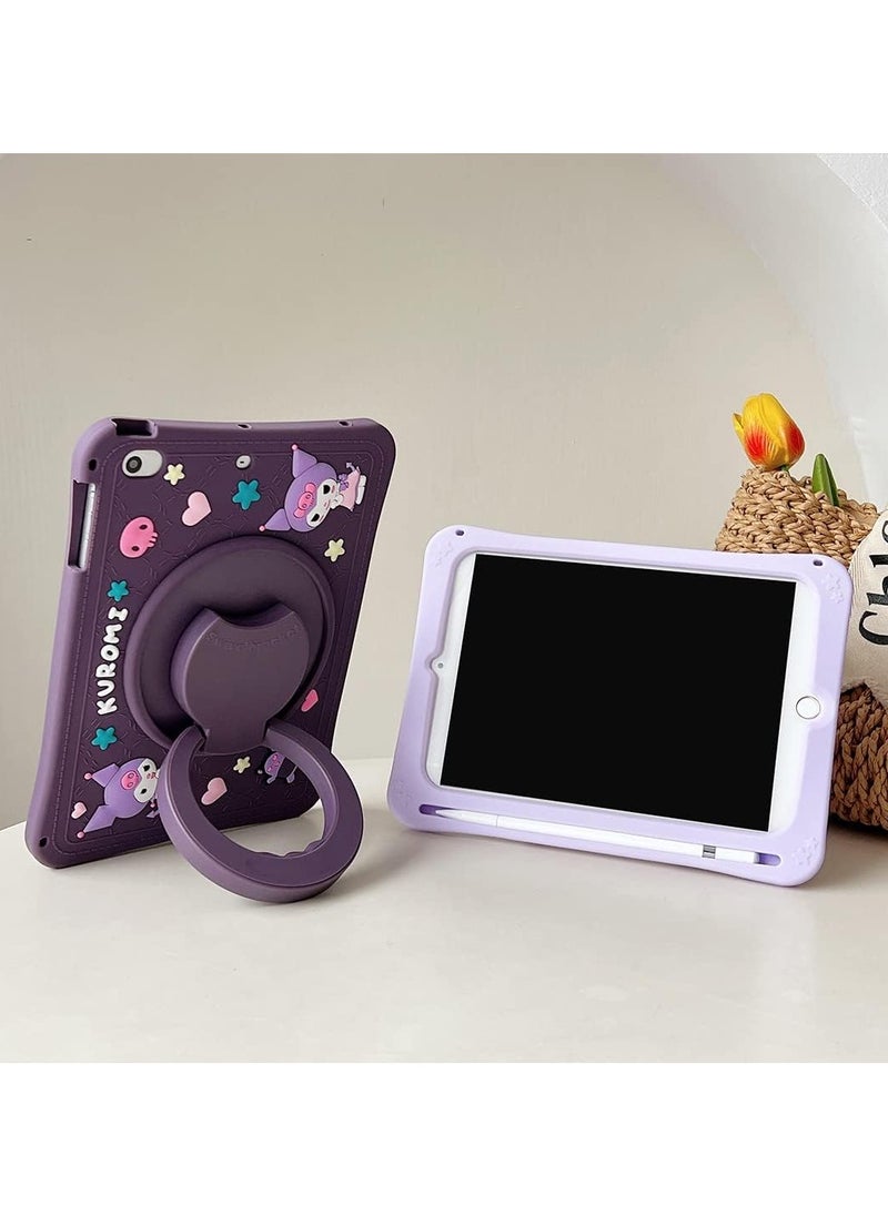 General Compatible ipad 10.9 inch 2022 10th,360° rotatable stand shock absorption cute cartoon with pencil slot protective case  - Image 3