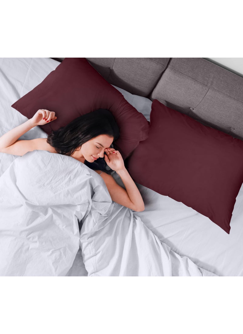 Utopia Bedding Utopia Bedding Waterproof Pillow Protectors Zippered (2 Pack  Burgundy) King Size  Zippered Pillowcases  Bed Bug Proof Pillow Encasement Covers 20 x 38 Inches  - Image 5